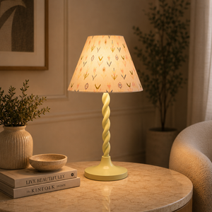 Moroccan Lattice Metal Table Lamp with Antique Gold Iron Cutwork Base Premium Linen <b>Drum</b> <b>Shade</b> Warm Ambient <b>Lighting</b> - Product Image 6