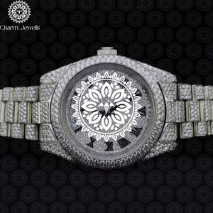 Montre de luxe pour homme Charm Jewells en acier inoxydable, cadran de 40 mm, cristal saphir, mouvement mécanique analogique, résistance à l'eau de 10 bars - Product Image 2