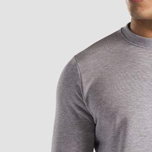 Camisetas de lujo de manga larga 100% algodón personalizadas, colores sólidos, camiseta de algodón de alta calidad, fabricante OEM ODM - Product Image 3