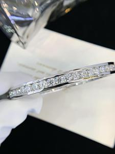 Beautiful Design Round Cut Moissanite Diamond <b>Bangle</b> Bracelet Bezel <b>Set</b> Classic Style Women Jewelry Gift Moissanite Fine Jewelry - Product Image 4