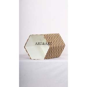 Poubelle hexagonale en carton écologique, artisanale, design unique, pliable, impression numérique, logo personnalisé accepté, haute qualité - Product Image 4