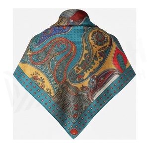 NORTH APPROACH Women's <b>Square</b> <b>Silk</b> <b>Scarf</b> Floral Print Elegant Multi-Functional Fashion Accessory All Seasons - Product Image 2