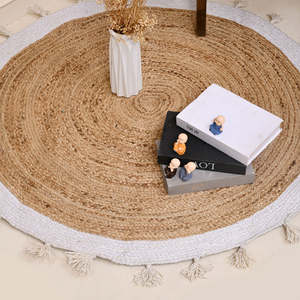 Alfombra de Yute Natural de Tamaño Personalizado, Alfombra Rústica Hecha a Mano, Tapete Resistente para Piso, Proveedor Mayorista - Product Image 2