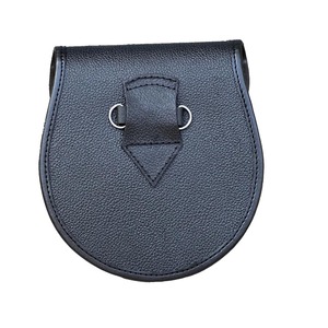 Uniforme de fanfare Sporran semi-formel noir éco-responsable pour hommes avec fermeture à broche, en matériau personnalisé - Product Image 5