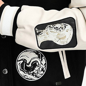 Vestes universitaires personnalisées, fabricant OEM, veste de baseball de style universitaire haut de gamme, manches en laine et en cuir pour les marques et les commandes en gros - Product Image 5