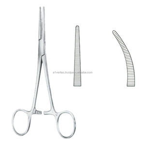 เครื่องมือหนีบหลอดเลือดดำแบบโค้งตรง A-1 VERITAS คุณภาพสูง ทำจากเหล็กกล้าไร้สนิม ใช้ซ้ำได้ |   ที่จับเข็ม - Product Image 1