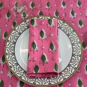 Indian Modern Handmade Premium Quality Customizable Cotton Floral Washed Printed <b>Square</b> <b>Tablecloth</b> for Home Hotel - Product Image 5
