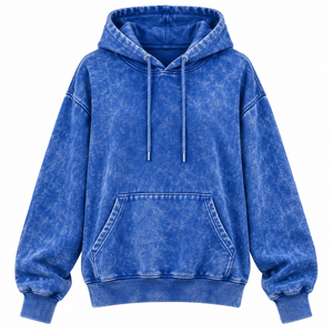 Sudadera con Capucha 100% Algodón para Hombre, con Cierre, Diseño Personalizado, Parches Bordados, Estilo Vintage, Lavado Ácido - Product Image 6