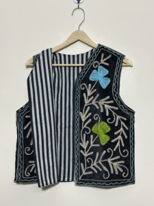 Chaleco de Terciopelo y Algodón con Bordado Floral Maaunique, Estilo Boho Indio Étnico, Vintage, de Secado Rápido y Transpirable para Exteriores - Product Image 2