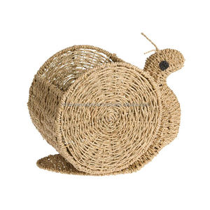 Water Hyacinth Snail Shaped <b>Basket</b> Durable & Cute Organizer for Pet <b>Toys</b> & Accessories Available In Assorted Designs And Sizes - Product Image 2