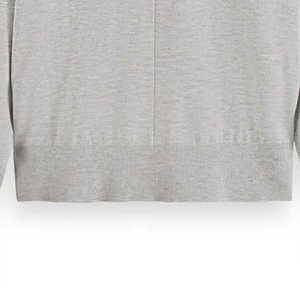 Suéter de Cuello Alto para Hombre, Color Gris Sólido, Manga Larga, Tejido de Punto, para Otoño - Product Image 4