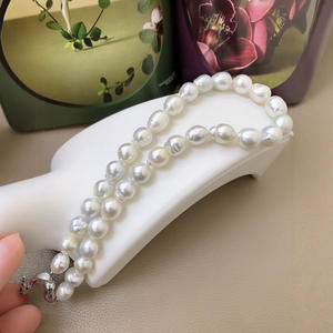 Manufacturer Wholesale 5-6mm Natural Pearl <b>Necklace</b> in <b>Candy</b> Colors with Glossy Leather Fashionable Matching Gift Box Included - Product Image 4