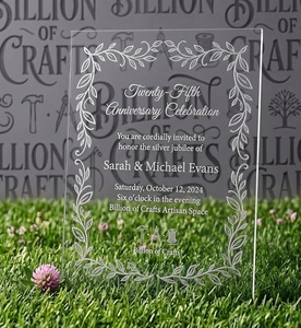 Carte d'invitation moderne en acrylique brillant, design personnalisé pour mariage, fête ou célébration - Product Image 3