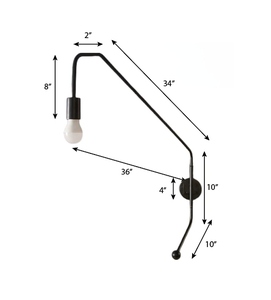 Lámpara de pared LED lineal nórdica moderna, minimalista, de tira larga, de lujo, para dormitorio, mesita de noche, sala de estar, pasillo, escaleras - Product Image 3