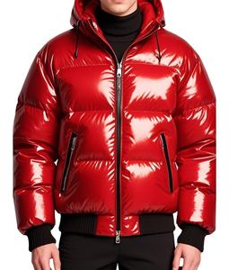 Nueva Chaqueta Acolchada con Capucha y Acabado Brillante para Hombre y Mujer, Impermeable y Resistente al Viento, con Logotipo Frontal, Estilo Urbano para Deportes - Product Image 4