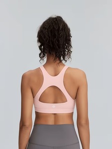 Female Arch Back <b>Open</b> Work Out <b>Bra</b> Breathable Keyhole Gym Tank Top Four Way Stretch Training Active Wear Custom Factory - Product Image 2