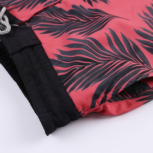 Nuevos pantalones cortos de malla con estampado de palma roja personalizados para hombre, pantalones cortos deportivos para correr con bolsillos, pantalones cortos transpirables para entrenamiento y playa - Product Image 5
