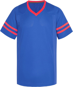 Adult Men's Football Jersey V-neck Short Sleeve Moisture Wicking Fabric Custom Logo Embroidery Breathable Quick Dry - Product Image 2