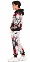 Ensemble de survêtement Halloween pour homme, sweat à capuche oversize et pantalon de jogging, imprimé graphique, polaire, streetwear d'hiver, vêtements de sport décontractés