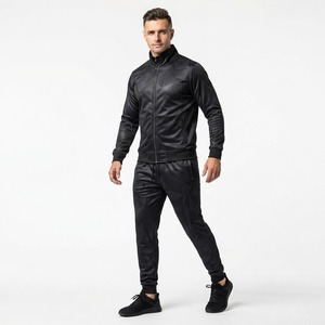 Chándal Deportivo Unisex, Estampado Geométrico, Secado Rápido, Poliéster, para Otoño, con Bolsillos Laterales y Cierre de Cremallera - Product Image 3