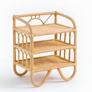 Estantería para libros de ratán premium para decoración del hogar y ahorro de espacio, estantería independiente con estantes de almacenamiento. - Product Image 6