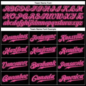 Ropa Deportiva, Jersey de Béisbol Atlético Personalizado, Jersey de Béisbol Negro y Rosa sin Mangas, Absorbente de Humedad, Impresión de Nombre y Número del Equipo, Unisex - Product Image 4