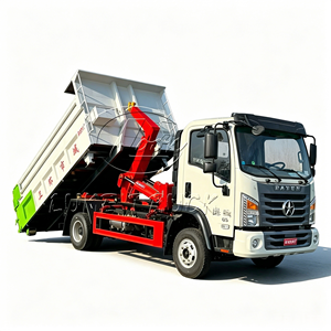 Precio de fábrica Da Yun 4*2 10T Camión de basura con gancho elevador y brazo hidráulico para residuos - Product Image 1