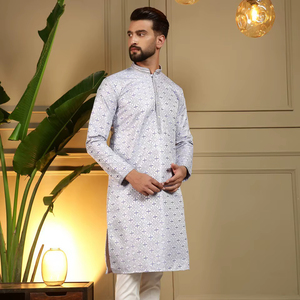 Ensemble Kurta Pyjama pour homme Vantara 06, tissu jacquard épais, coupe régulière, semi-coton, Chudidar, vêtements ethniques traditionnels indiens, tenue de fête - Product Image 1
