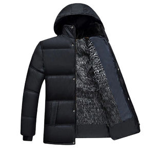 Men's Premium <b>Waterproof</b> Canvas Bomber Puffer <b>Jacket</b> Hooded Full Sleeve <b>Light</b> Winter Casual - Product Image 1
