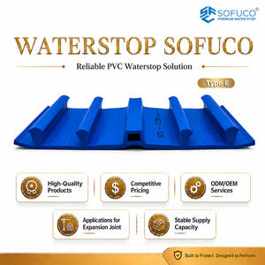 Resina de PVC 100% Virgen Modelo E, Impermeabilizante PVC EO250 - ST 250mm Sofuco Azul para Juntas Externas de Concreto a Alta Presión de Agua - Product Image 2