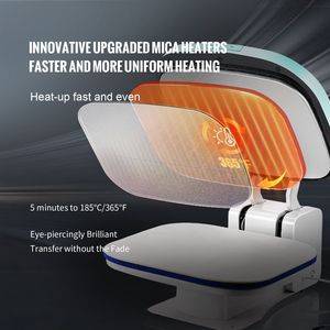 เครื่องรีดร้อนอัตโนมัติแบบสมาร์ทสำหรับเสื้อยืด พร้อมแผ่นไมก้าขนาดใหญ่ ดีไซน์ปุ่มหมุนใช้งานง่าย ให้ความร้อนอย่างรวดเร็วและมืออาชีพ - Product Image 4