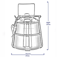 Boîte à bento traditionnelle en acier inoxydable à double étage, étanche, légère, capacité de 500 ml, style indien, pour le déjeuner scolaire, compatible lave-vaisselle