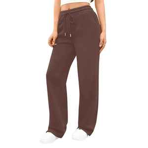 Women's Autumn Casual Plus Size <b>Jogger</b> Sweatpants Comfortable <b>Slimming</b> Mid Waist Flat Front Plain Dyed Anti Pilling Pants - Product Image 3