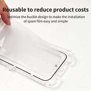 Protection d'écran anti-reflet en verre trempé 9H Easy Tool 2026 AR pour iPhone 17e avec alignement automatique - Product Image 3