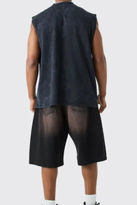 Oversized Heavy Cotton Workout Gym Tank Top Sleeveless Cut Off Muscle <b>Shirts</b> Acid Wash Tshirts Hot Sale Sleeveless <b>Shirts</b> - Product Image 6