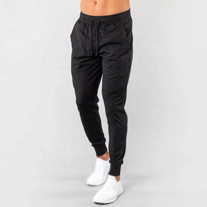 <b>Men's</b> Gray Polyester High Elastic Waist Drawstring Casual Joggers Ripped with Pockets Breathable Autumn Wear - Product Image 5