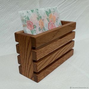 Traditional Wooden Napkin <b>Holder</b> Cultural Design <b>Tissue</b> Organizer Dining Table <b>Kitchen</b> Countertop Decorative Item - Product Image 1