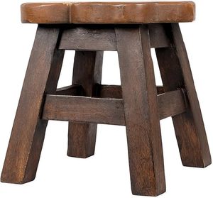 Taburete Infantil Moderno de Madera, Asiento Otomano Redondo con Superficie de Mesa para Sala de Estar, Dormitorio o Área de Juegos - Product Image 2