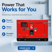 Generadores Diésel Silenciosos de Alta Calidad de 15kva 20kva 25kva 30kva 40kva 50kva 60kva 110/340/380V, Planta Eléctrica Industrial Diésel