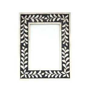 Cadre de miroir en os incrusté, élégant et artisanal, avec incrustations d'os et de nacre, pour la décoration de la maison, des hôtels et des restaurants - Product Image 1