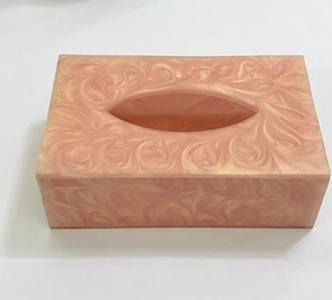 Epoxy Resin Tissue Holder Box Hot Sale <b>Rectangle</b> Holder Facial Box Paper For Dinner & <b>Coffee</b> <b>Table</b> Tissue Holder - Product Image 1