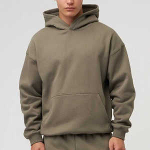 Sweat à capuche oversize pour homme en coton épais, coupe ample, manches longues, tendance - Product Image 1
