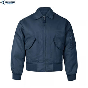 Blouson Bomber Unisexe Léger en Toile de Qualité Supérieure, Col Montant, Teinture Unie, Fabrication Professionnelle, Streetwear, Service OEM - Product Image 4