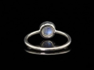 Handmade Vintage Blue Moonstone June Birthstone <b>Ring</b> <b>Indian</b> Fine Sterling Silver Jewelry with Natural Rainbow Gemstone Stone - Product Image 4
