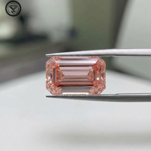 Diamante Rosa Intenso Corte Esmeralda, Cultivado en Laboratorio, 10.00 Quilates, Claridad VVS, Certificado IGI, Diamante Suelto, Fabricante de la India - Product Image 1