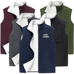 Chaleco de Forro Polar Grueso Personalizado al por Mayor con Logotipo para Hombre - Cortavientos, Transpirable, Antipilling, Tallas Grandes, Ajuste Holgado, Ropa de Trabajo para Exteriores - Product Image 6