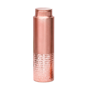 Bouteille d'eau en cuivre pur, demi-martelée, double finition, faite à la main, écologique, étanche, gourde métallique pour le sport et le yoga, vente en gros - Product Image 2