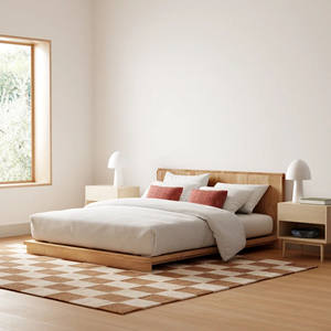 Juego de Dormitorio de Madera de Teca Premium, Cama Diván Moderna de Madera para Tamaño Queen, Muebles para el Hogar - Bella - Product Image 2