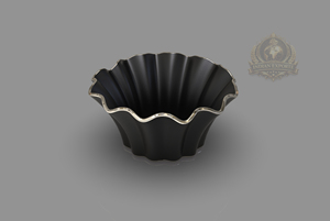 Bol décoratif en aluminium noir et or, personnalisé, écologique et luxueux - Décoration de table moderne et contemporaine - Product Image 4