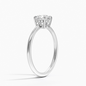 Anillo BOJ 062 con Corte Redondo, Plata 925, Anillo Solitario con Halo Oculto, Diamante de 2 Quilates, Color D, VVS1, Moissanita, Certificado GRA, Precio Bajo - Product Image 2